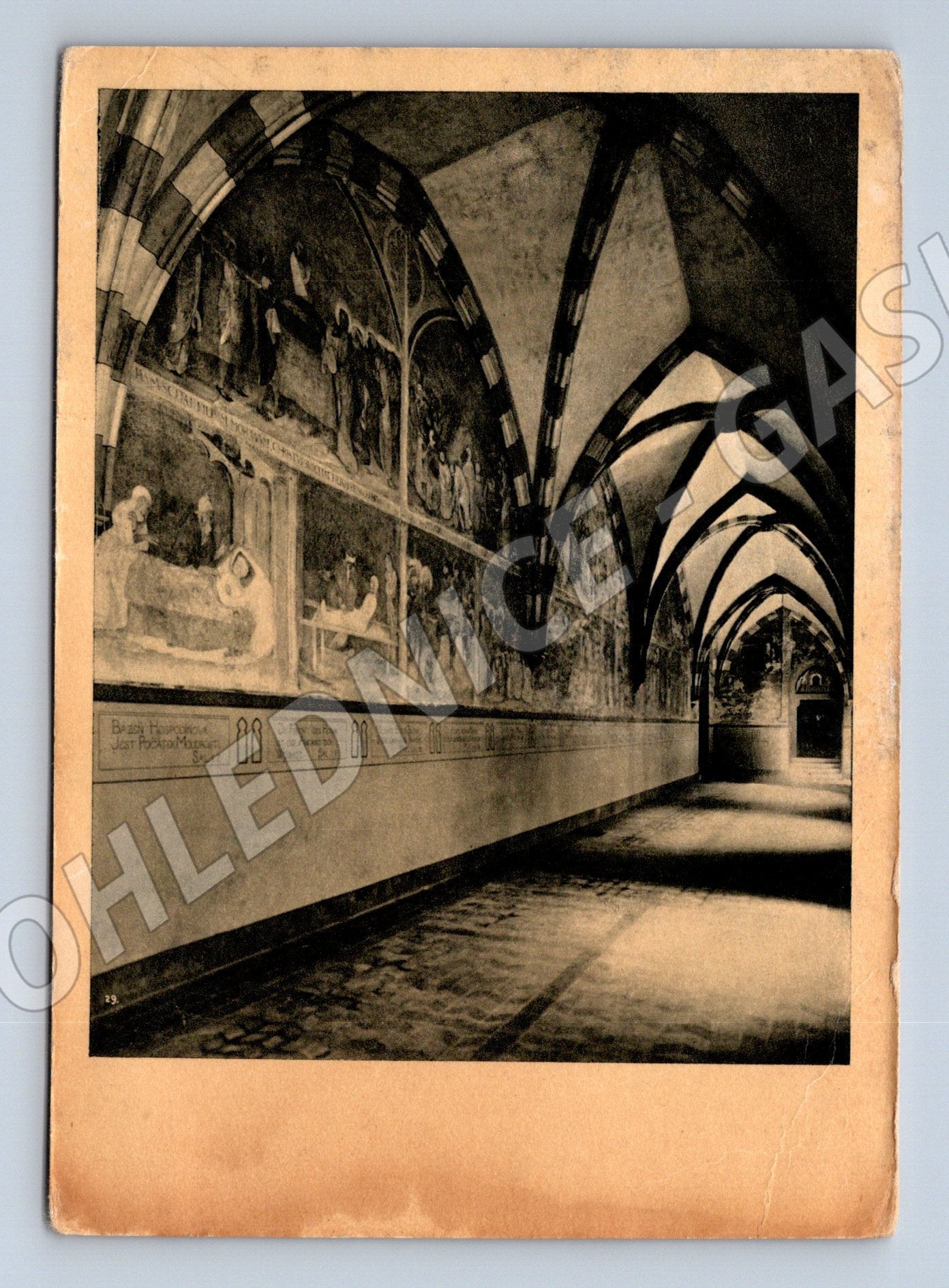 Pohlednice Emauzský klášter Praha fresky (M5923)