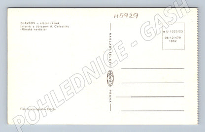 Pohlednice Slavkov státní zámek interiér (M5929)