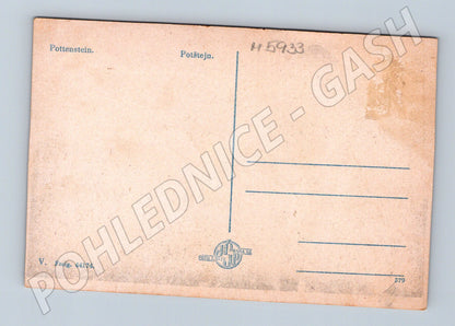 Pohlednice Potštejn zřícenina hradu starý tisk (M5933)