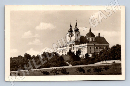 Pohlednice Svatý Kopeček u Olomouce bazilika čb (M5939)