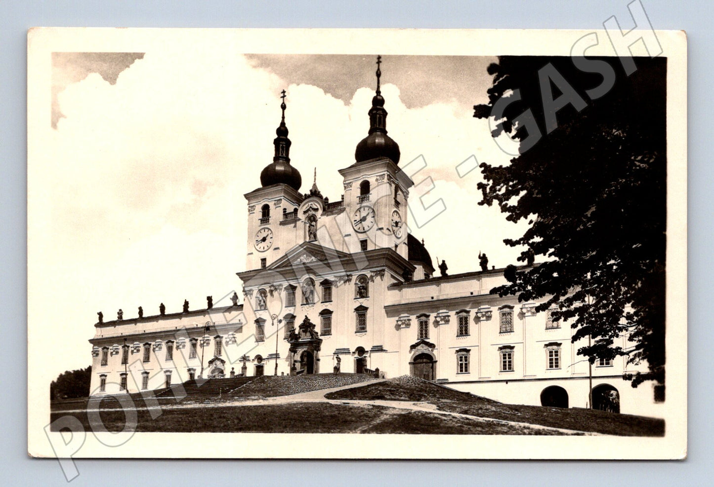 Pohlednice Svatý Kopeček u Olomouce bazilika čb (M5944)