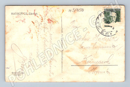 Pohlednice Ratibořice zámek prošlá (M5950)