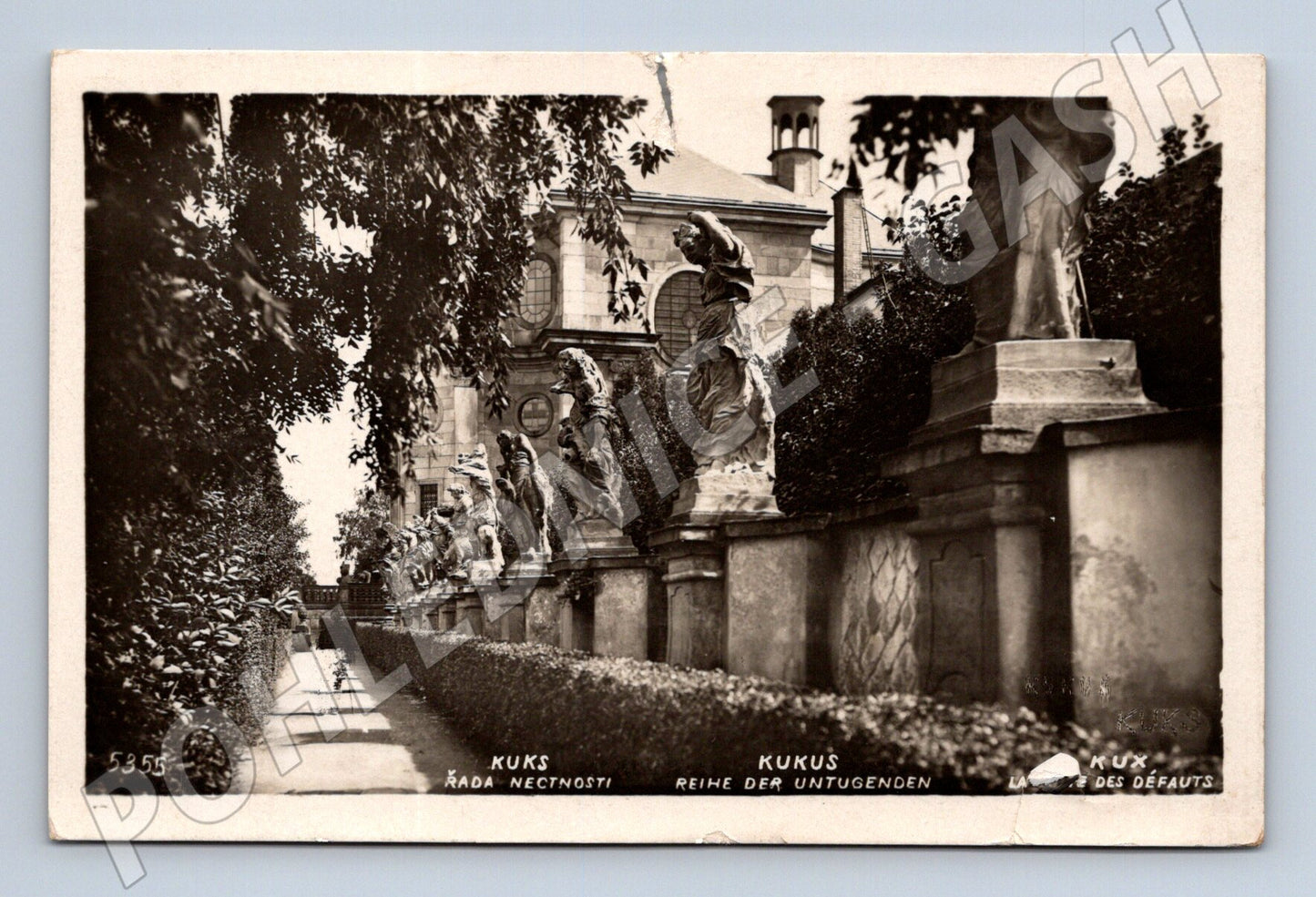 Pohlednice Kuks Řada nectností (M5958)