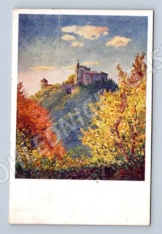 Pohlednice Buchlov hrad malovaná (M5960)