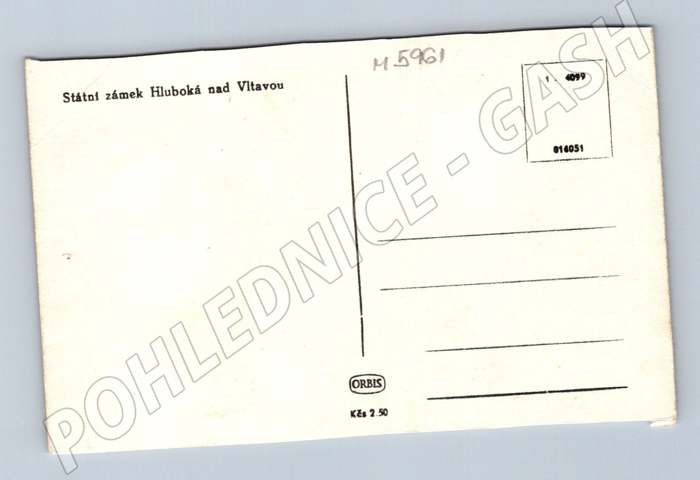 Pohlednice Hluboká nad Vltavou Orbis čb (M5961)