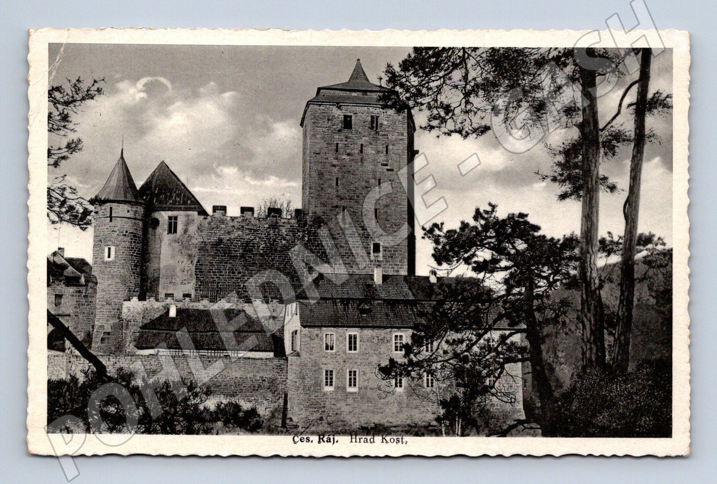 Pohlednice Český ráj Hrad Kost se známkou (M5973)