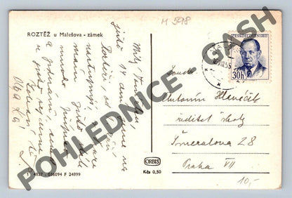 Pohlednice Roztěž u Malešova zámek (M598)