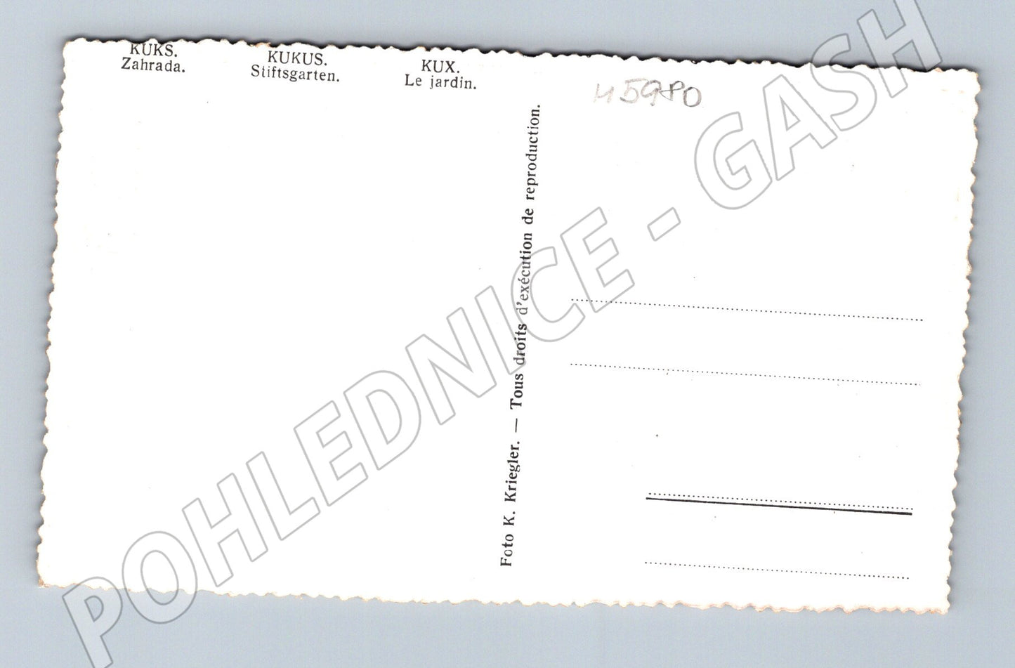 Pohlednice Kuks barokní zahrada (M5980)