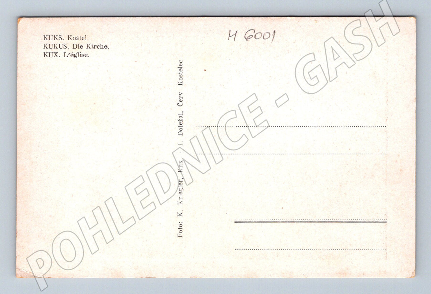 Postcard Kuks church historical (M6001)