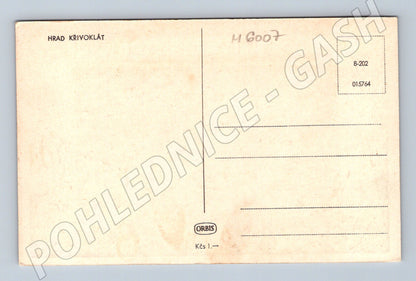 Pohlednice Hrad Křivoklát černobílá Orbis (M6007)