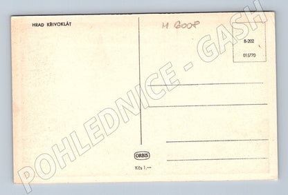 Pohlednice Hrad Křivoklát stará černobílá (M6008)