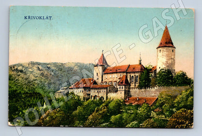 Pohlednice Hrad Křivoklát kolorovaná zaslaná (M6010)