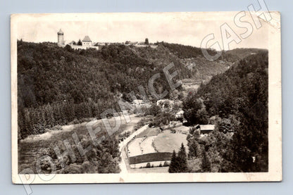 Pohlednice Hrad Kokořín starší černobílá (M6012)