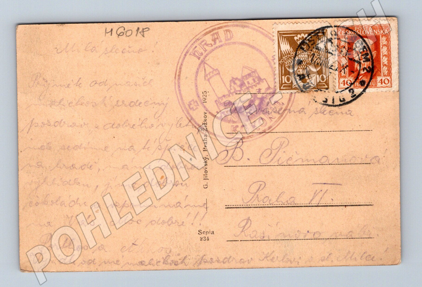 Pohlednice Hrad Kokořín starší sběratelská (M6018)