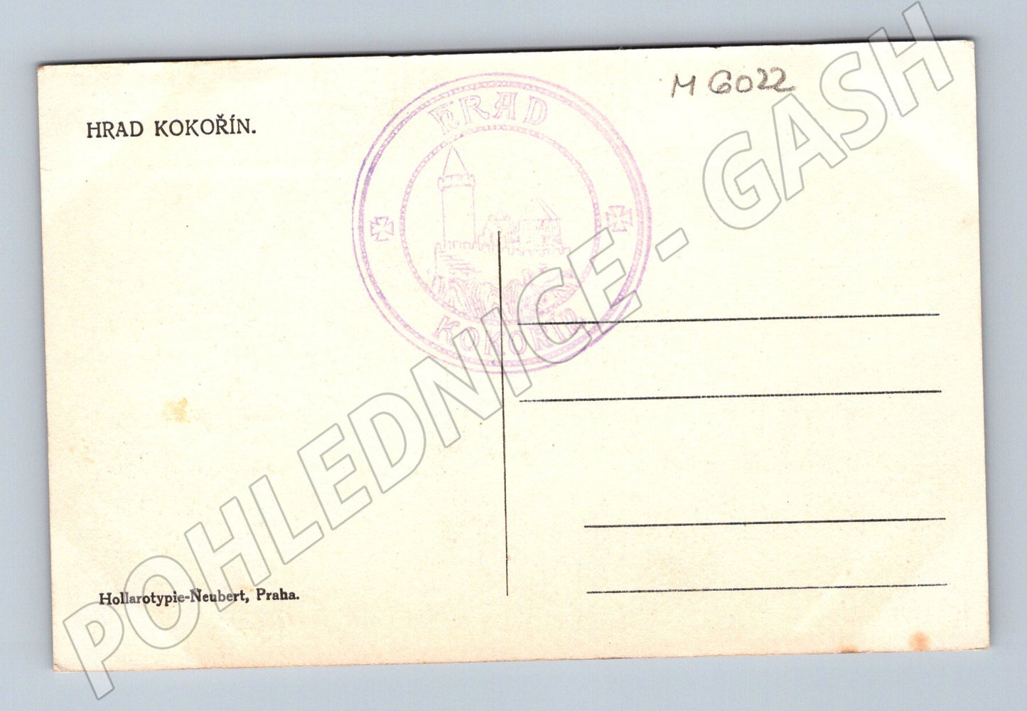 Pohlednice Hrad Kokořín historická neprošlá (M6022)