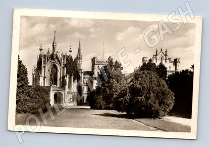 Pohlednice Lednice zámek černobílá (M6029)