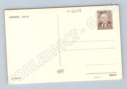 Pohlednice Lednice zámek černobílá (M6029)