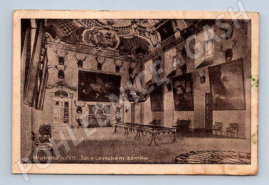Pohlednice Hluboká nad Vltavou lovecký sál (M6039)