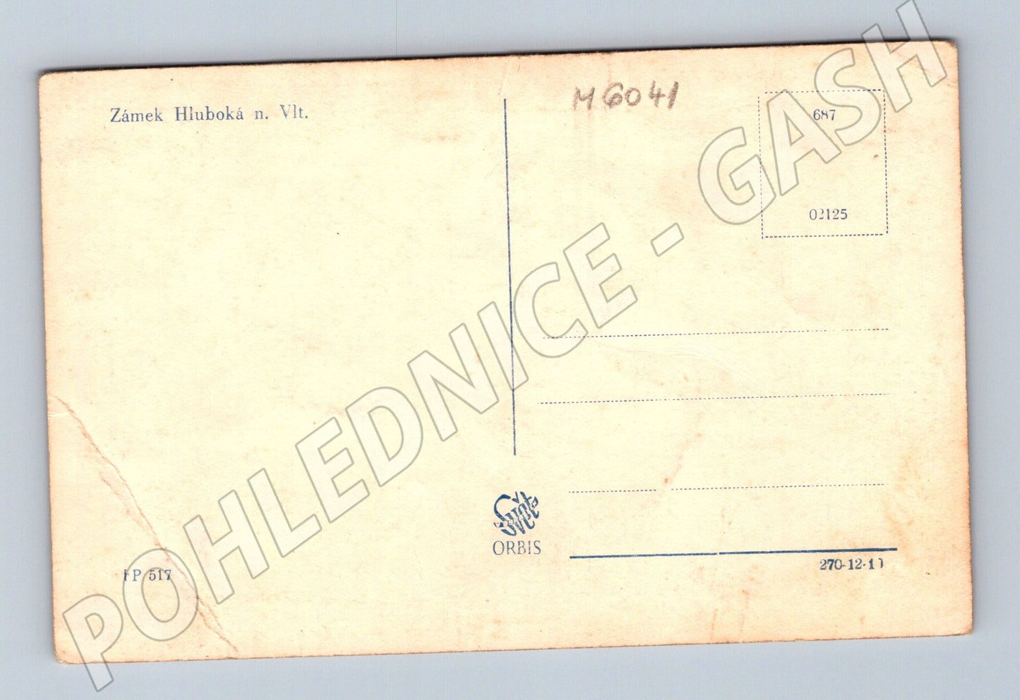 Pohlednice Hluboká nad Vltavou zámek historická (M6041)