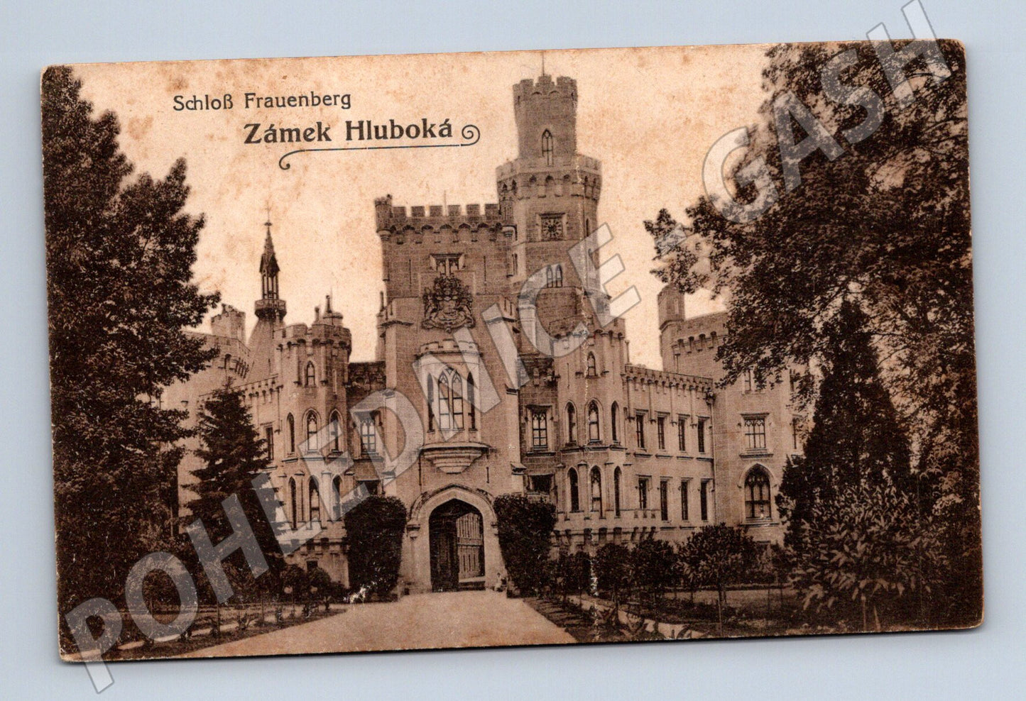 Pohlednice Hluboká nad Vltavou zámek 1926 (M6050)