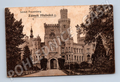 Pohlednice Hluboká nad Vltavou zámek 1926 (M6050)