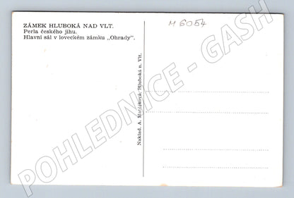 Pohlednice Hluboká nad Vltavou lovecký sál Ohrady (M6054)