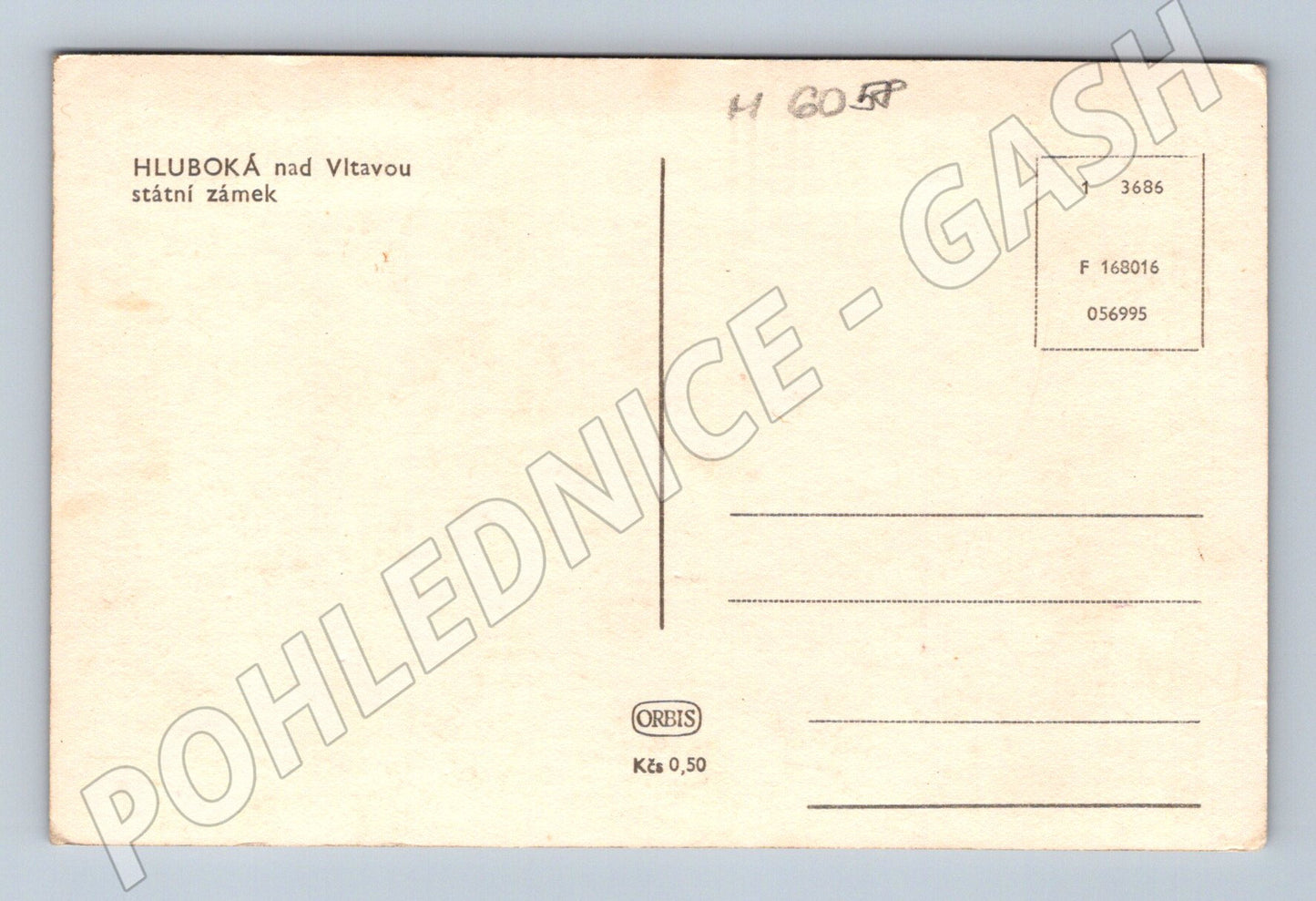 Pohlednice Hluboká nad Vltavou státní zámek (M6058)