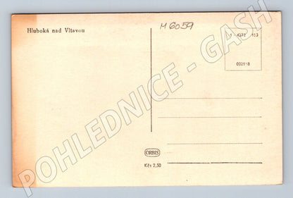 Pohlednice Hluboká nad Vltavou zámek Orbis čb (M6059)