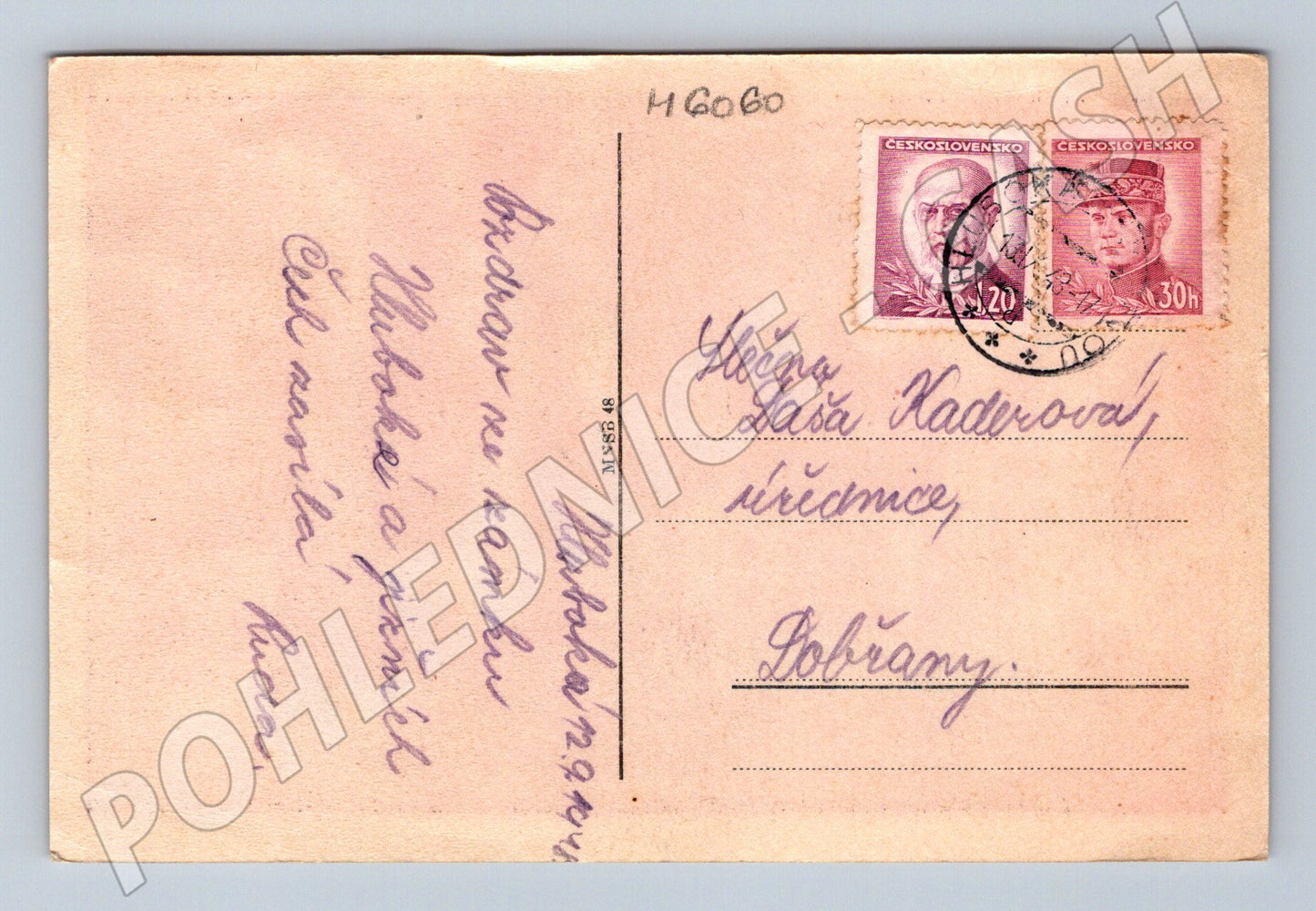 Pohlednice Hluboká nad Vltavou sál loveckého zámku (M6060)