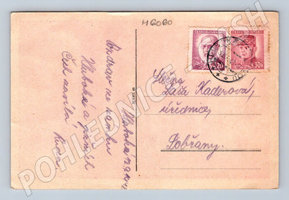 Pohlednice Hluboká nad Vltavou sál loveckého zámku (M6060)