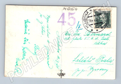 Pohlednice Hluboká nad Vltavou zámek Seidel 1945 (M6064)