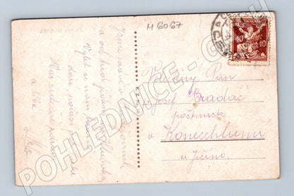 Pohlednice Hluboká nad Vltavou zámek stará razítko (M6067)