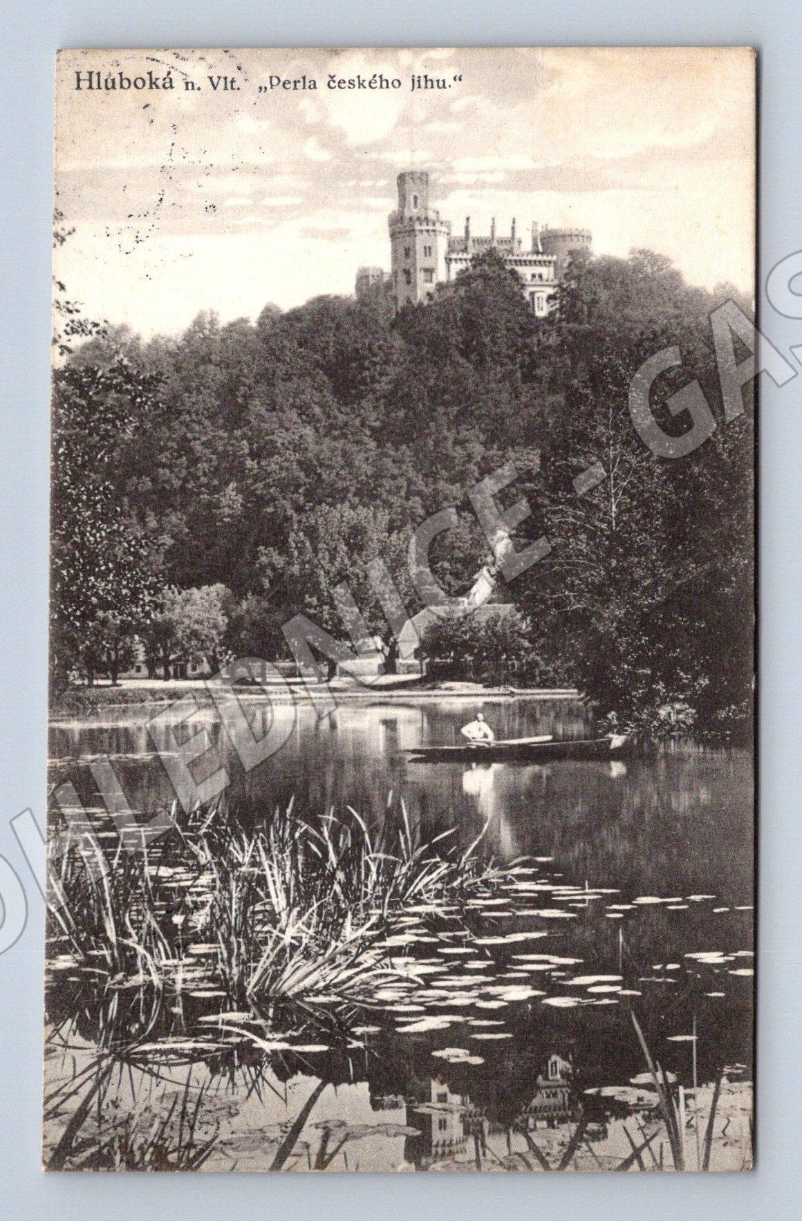 Pohlednice Hluboká nad Vltavou zámek 1920s (M6068)