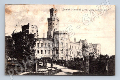 Pohlednice Hluboká nad Vltavou zámek razítko (M6070)