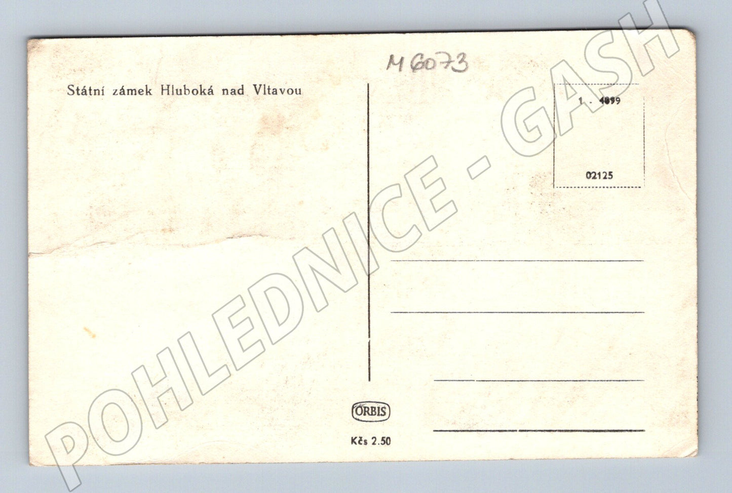 Pohlednice Hluboká nad Vltavou zámek stará (M6073)