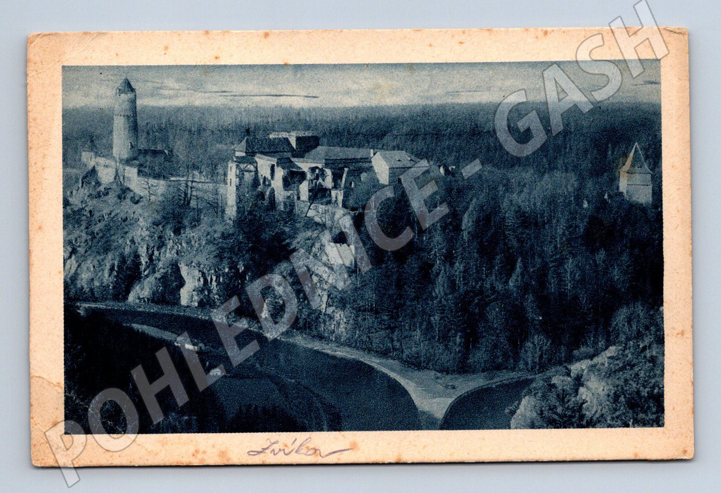 Pohlednice Hrad Zvíkov soutok 1927 (M6074)