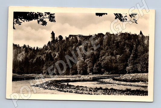 Pohlednice Hrad Zvíkov černobílá prošlá (M6076)