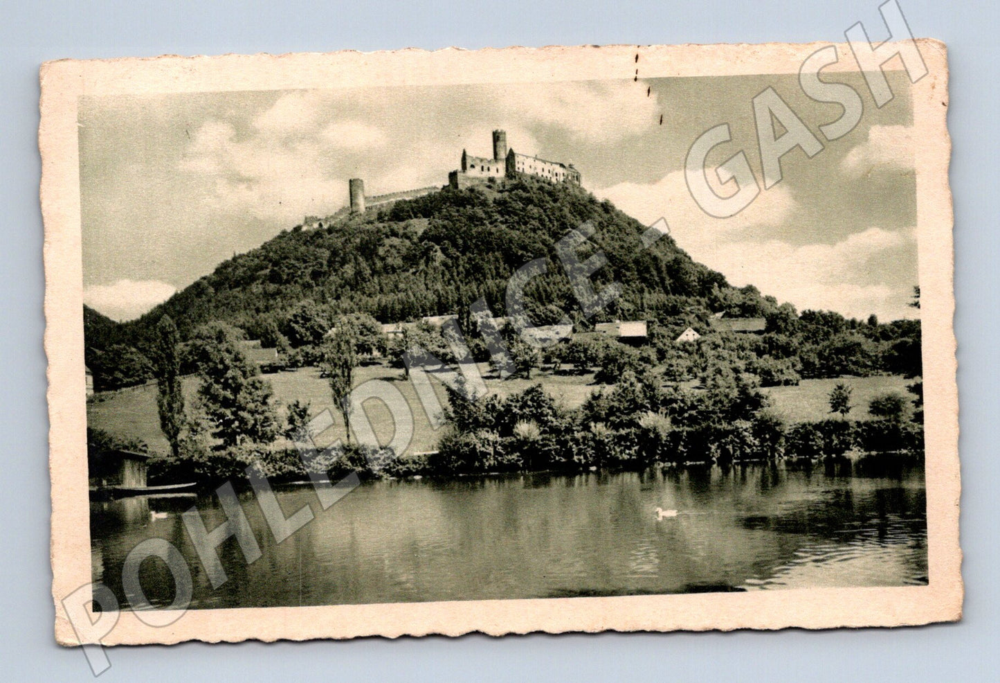 Postcard Bezděz Castle Burg Bösig sent (M6090)
