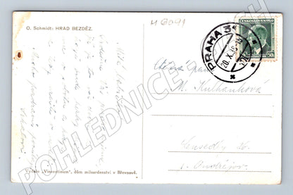 Pohlednice Hrad Bezděz 1938 O Schmidt (M6091)