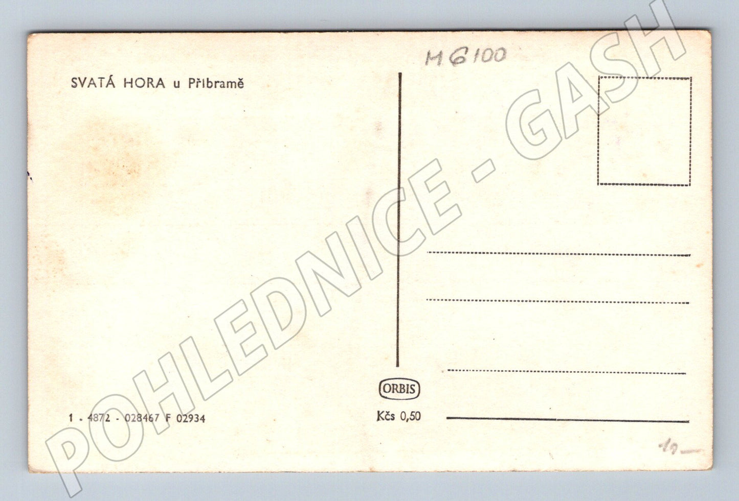 Pohlednice Svatá Hora Příbram Orbis historická (M6100)