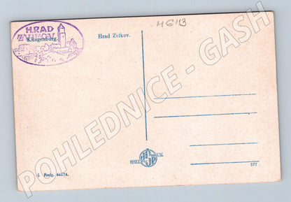 Pohlednice Hrad Zvíkov historický motiv čb (M6113)