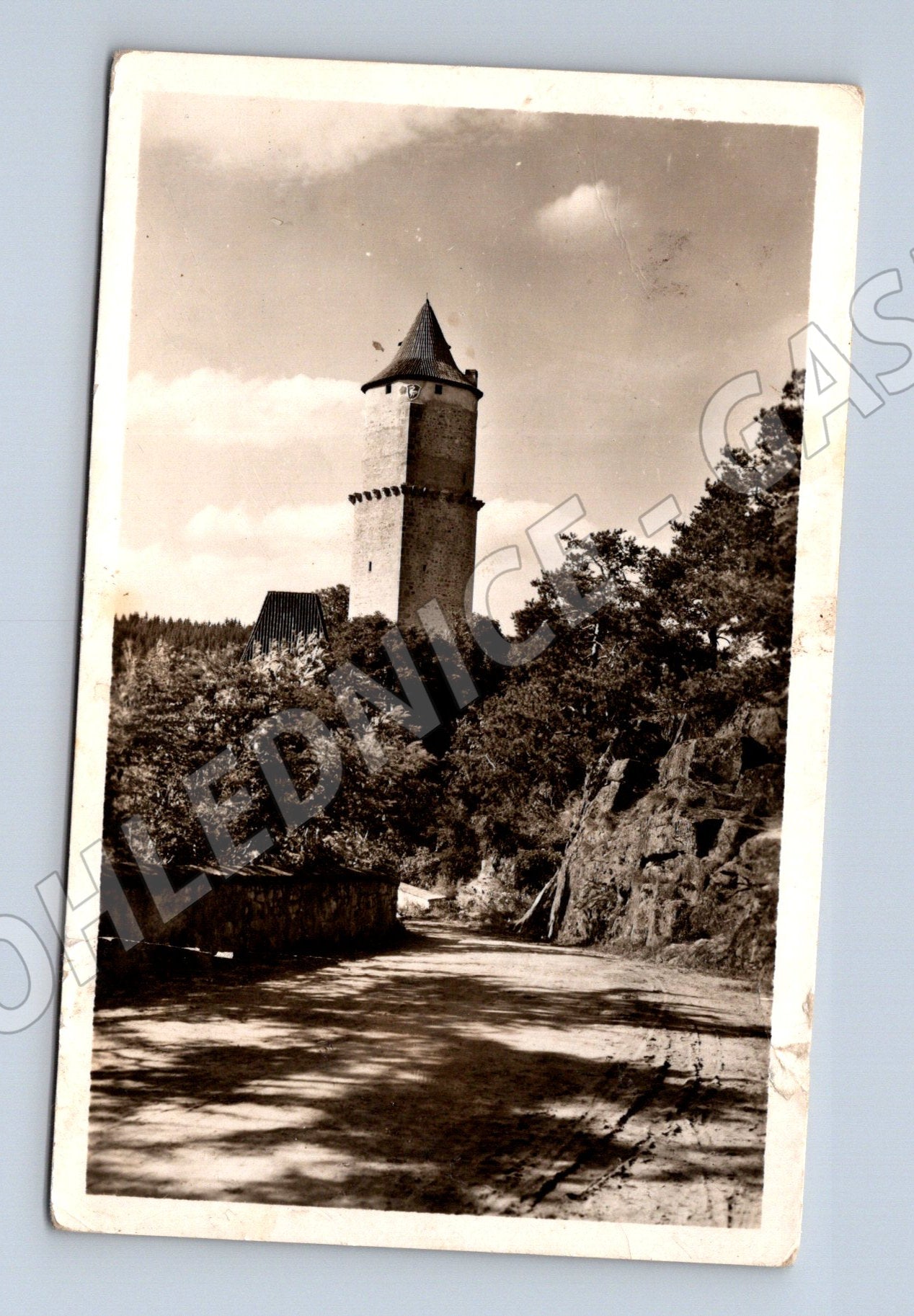 Pohlednice Hrad Zvíkov 1951 prošlá (M6120)