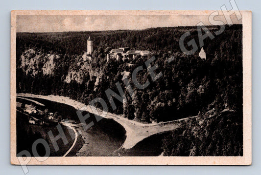 Pohlednice Hrad Zvíkov černobílá 1955 (M6128)