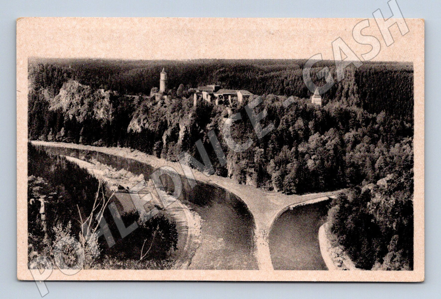 Pohlednice Hrad Zvíkov černobílá nepoužitá (M6129)