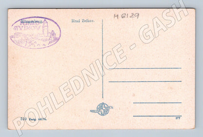 Pohlednice Hrad Zvíkov černobílá nepoužitá (M6129)