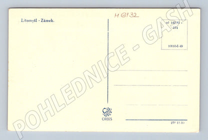 Pohlednice Litomyšl zámek Orbis čb (M6132)
