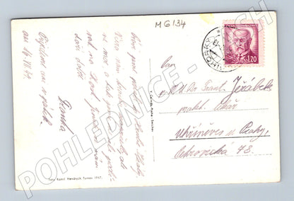 Pohlednice Český ráj Hrubá Skála 1947 (M6134)