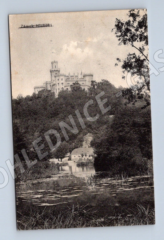 Pohlednice Zámek Hluboká cca 1900–1915 (M6140)