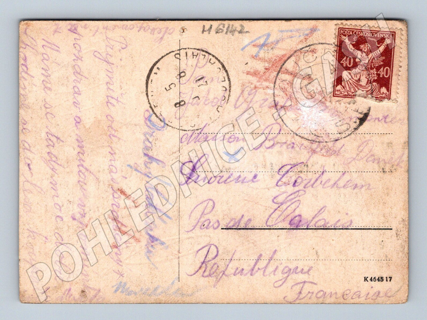 Pohlednice Loučeň zámek prošlá poštou (M6142)