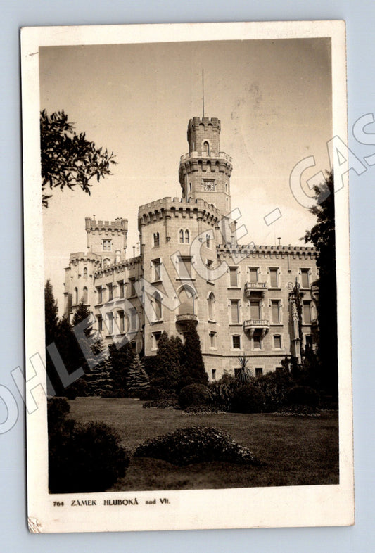 Pohlednice Hluboká nad Vltavou 1933 historická (M6144)